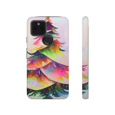 Swooshy Christmas Tree - Impact Resistant Phone Case Google Pixel 5 5G Matte